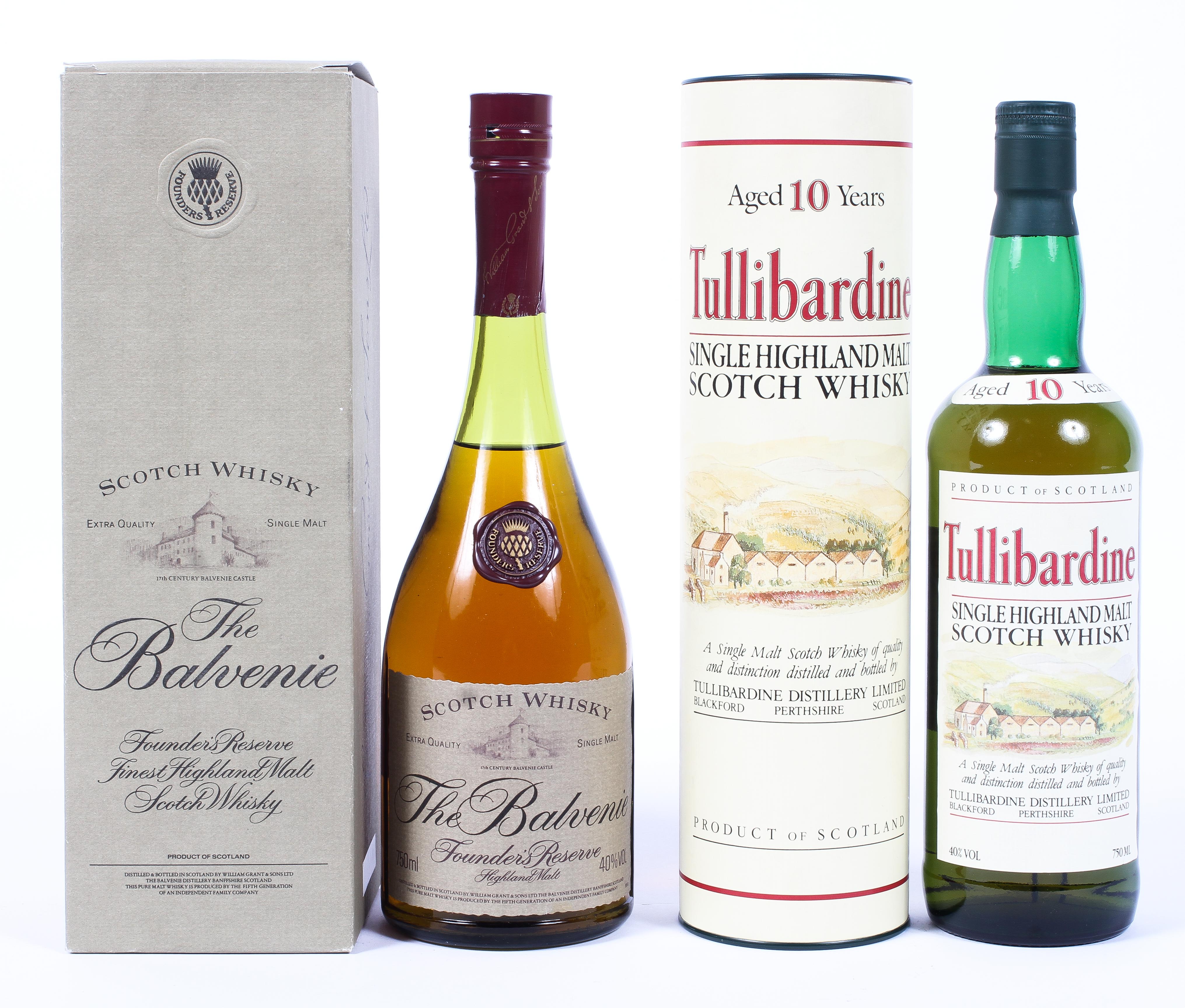 Whisky. Tullibardine 10 year old single highland malt whisky,