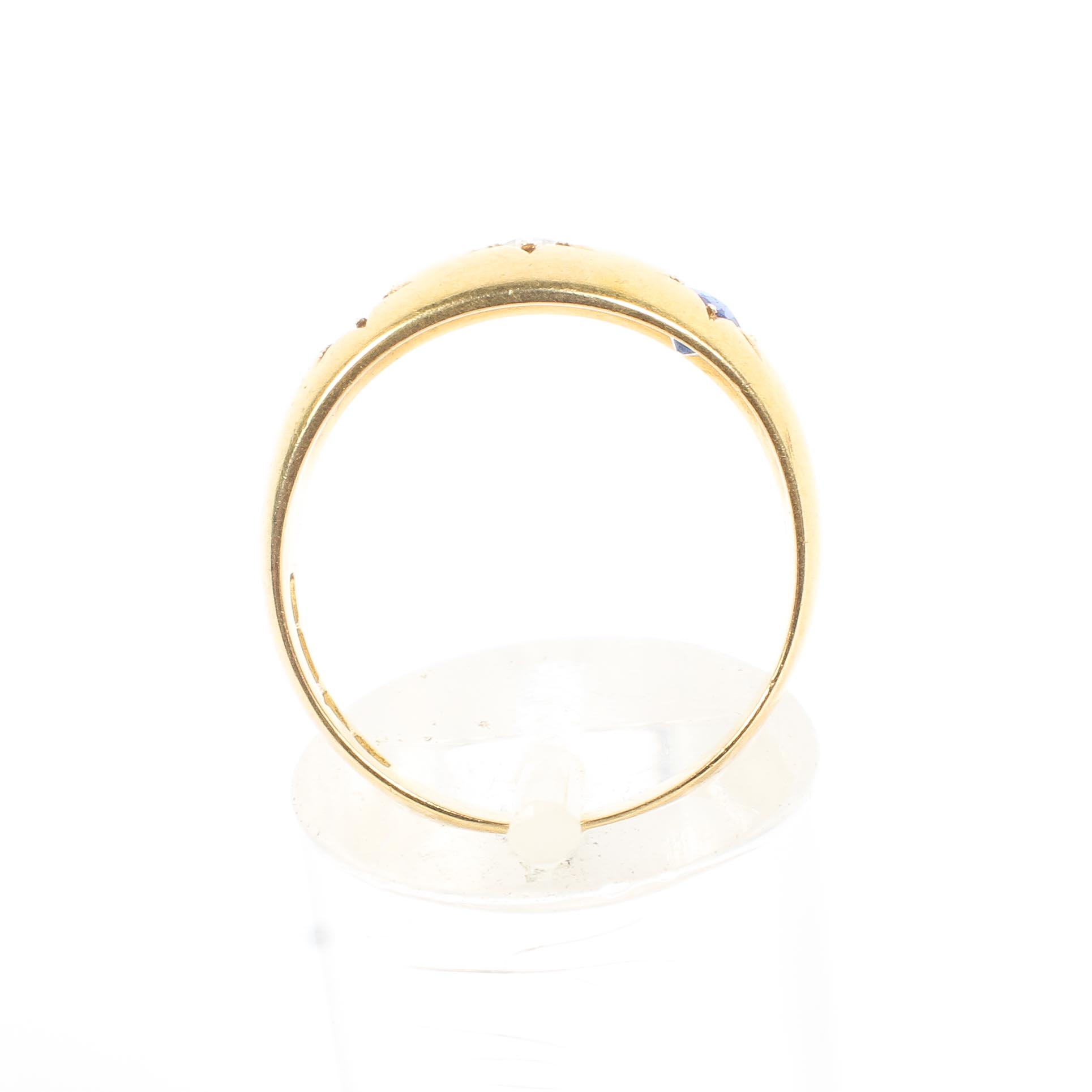 An 18ct gold sapphire and diamond ring, - Image 4 of 6