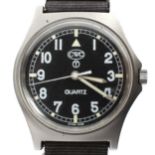 A vintage CWC stainless steel cased military quartz wristwatch,