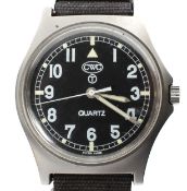 A vintage CWC stainless steel cased military quartz wristwatch,