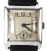 An early/mid 20th century silver cased wristwatch,