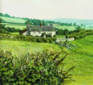 Robert Dodd, RCA acrylic on board, 'Cottage in Landscape', signed and dated 1980 (lower right),