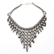 Omani style white metal necklace. marked 925 142g.