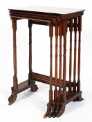 A Late Victorian mahogany nest of four tables, of rectangular form,