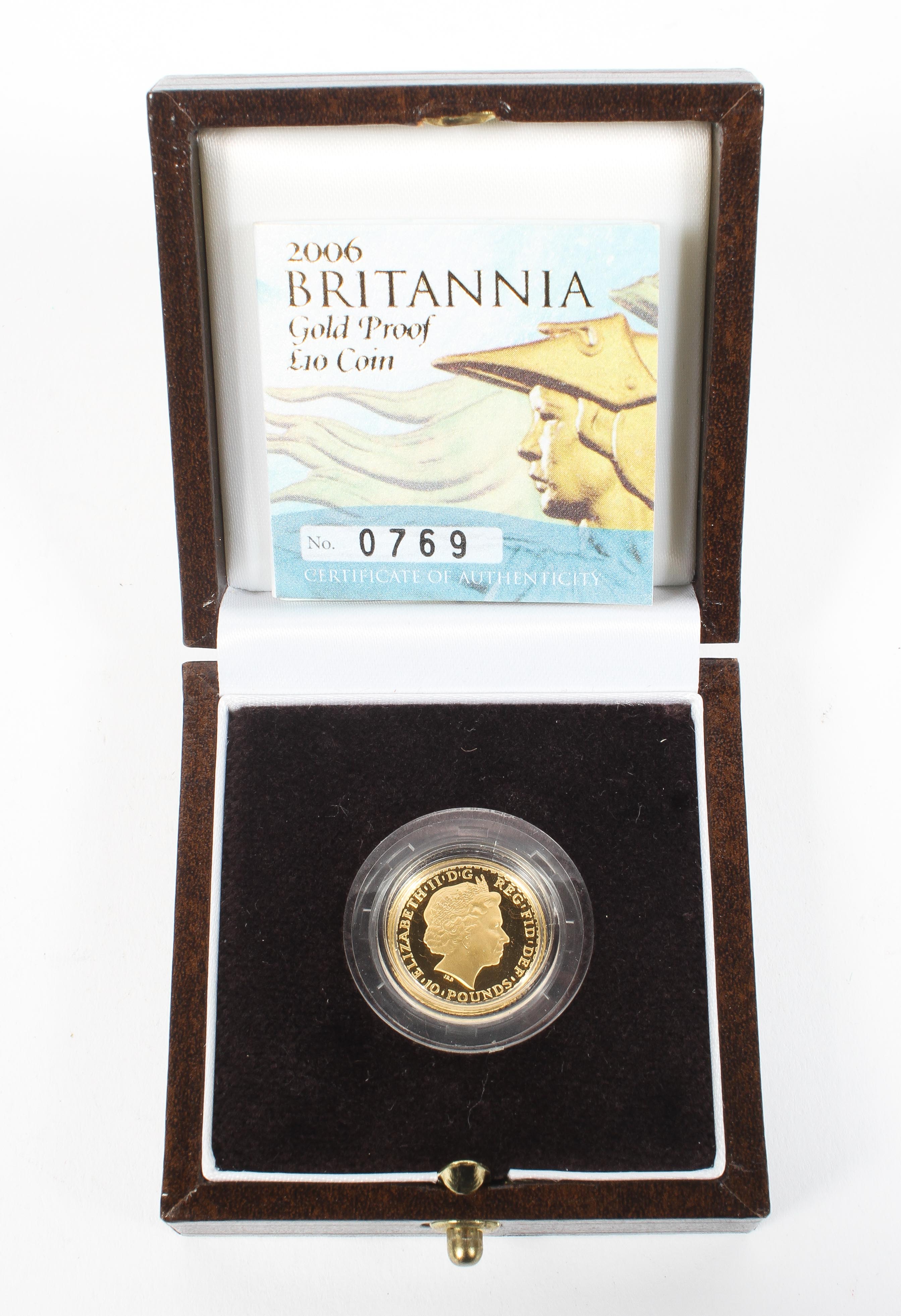 A 2006 Britannia Gold proof £10 coin.