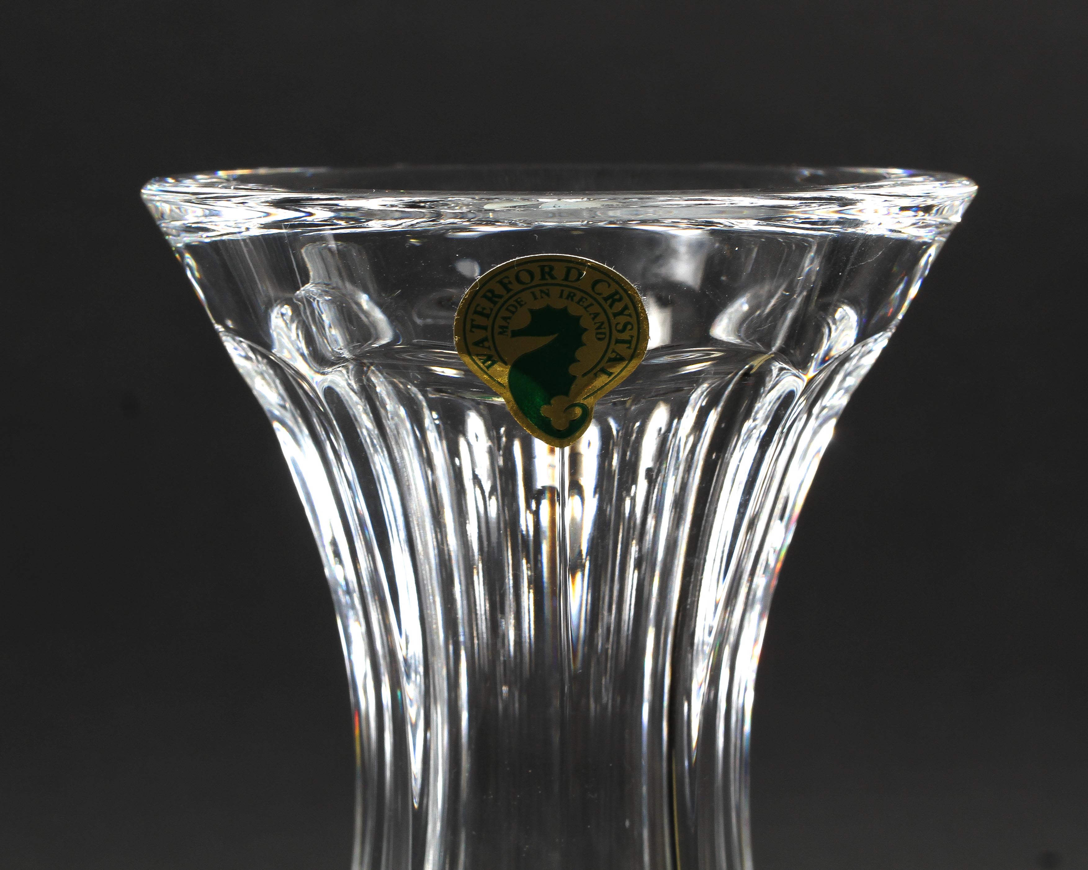 A Waterford Crystal decanter and two wine glasses, cut with diamonds and hobnail pattern, - Image 2 of 2