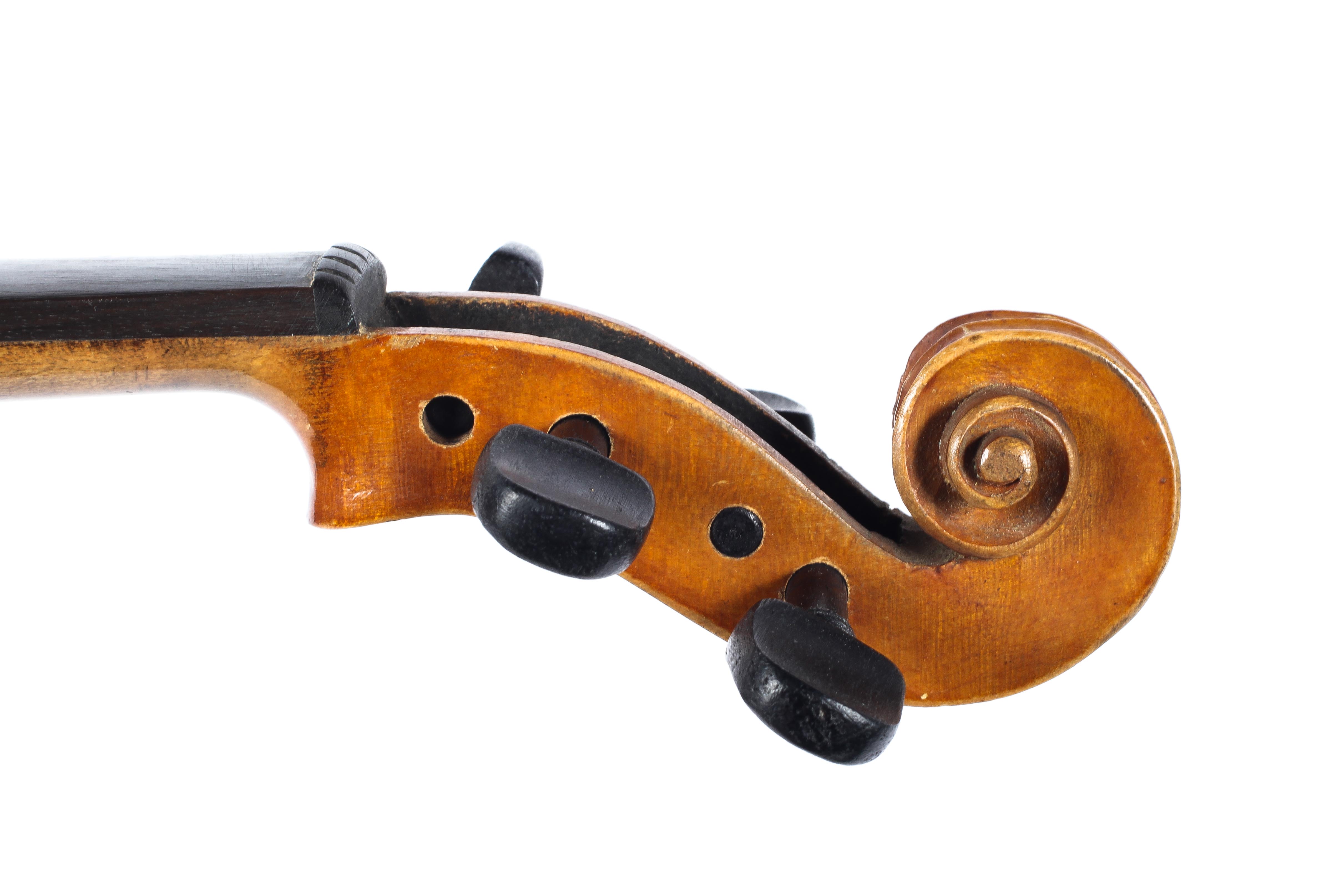 A Thomas Craig violin, circa 1900, applied with label to interior, with two bows and later case, - Image 6 of 11