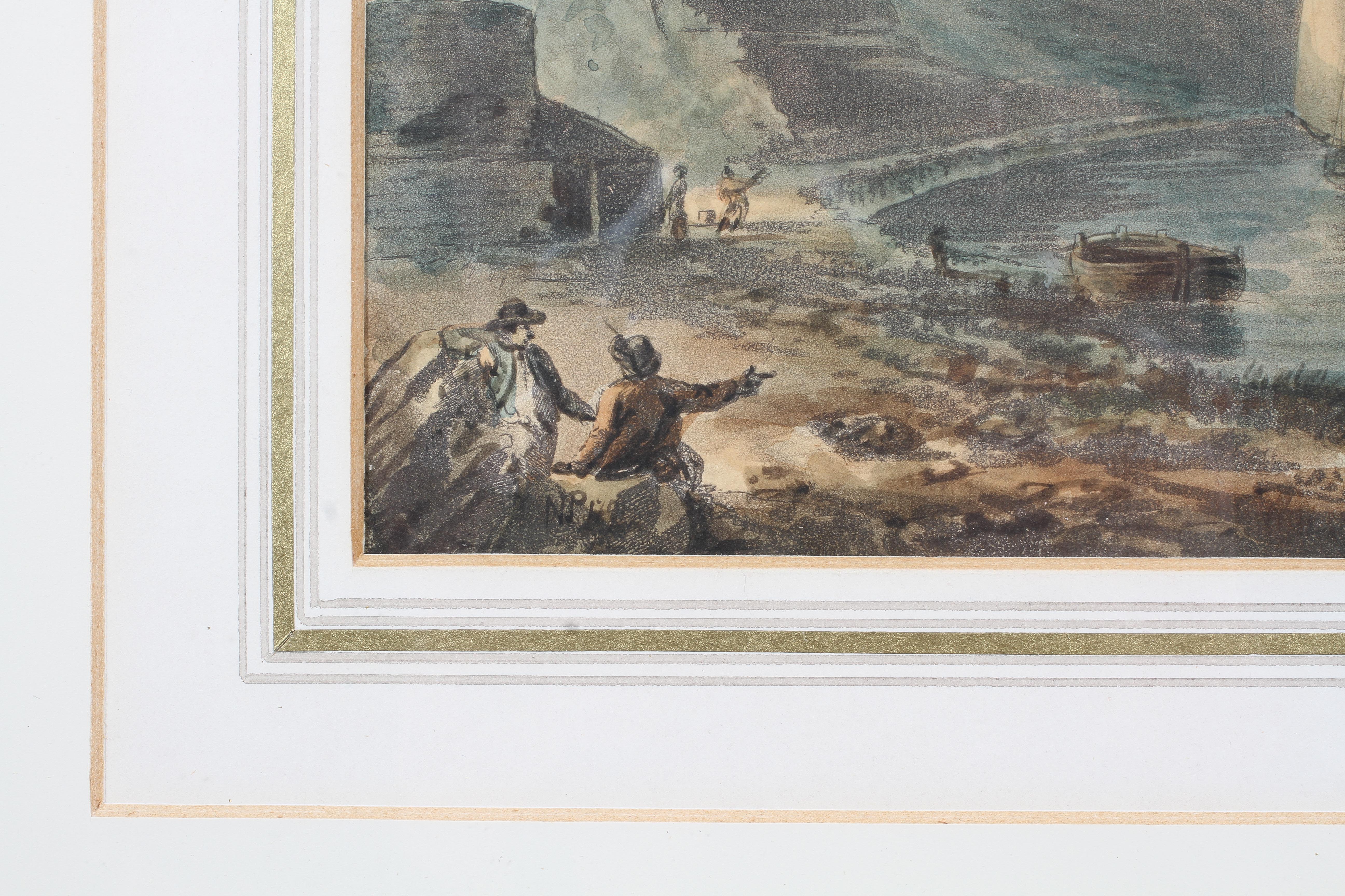 Nicholas Pocock, hand coloured print, 'Avon Gorge', signed and indistinctly dated lower left, - Image 5 of 8