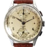 A vintage gentleman's Breitling chronograph wristwatch, steel cased,