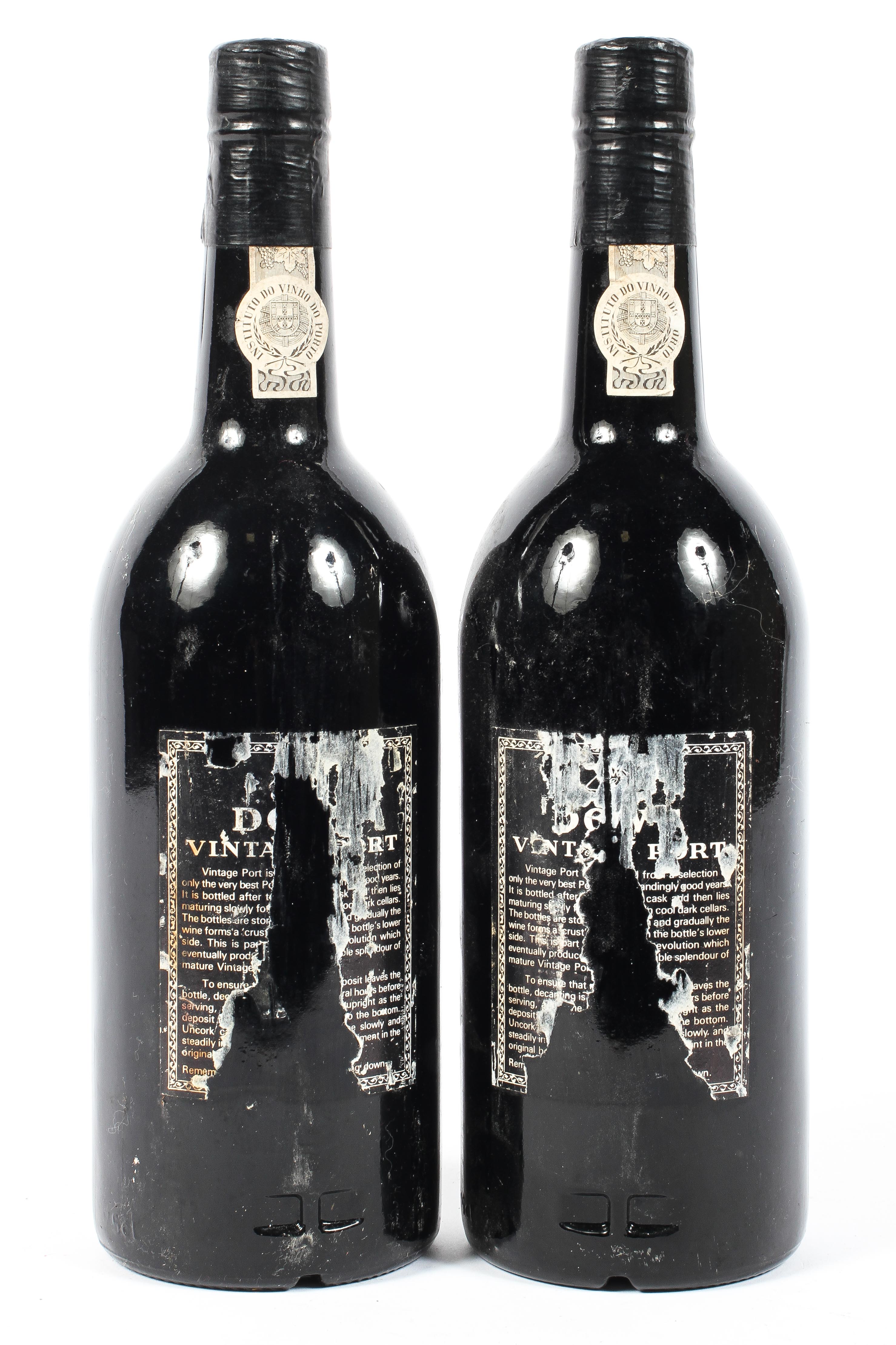 Two bottles of Dows 1983 Vintage Port. Bottled 1985. 75cl. - Image 2 of 2