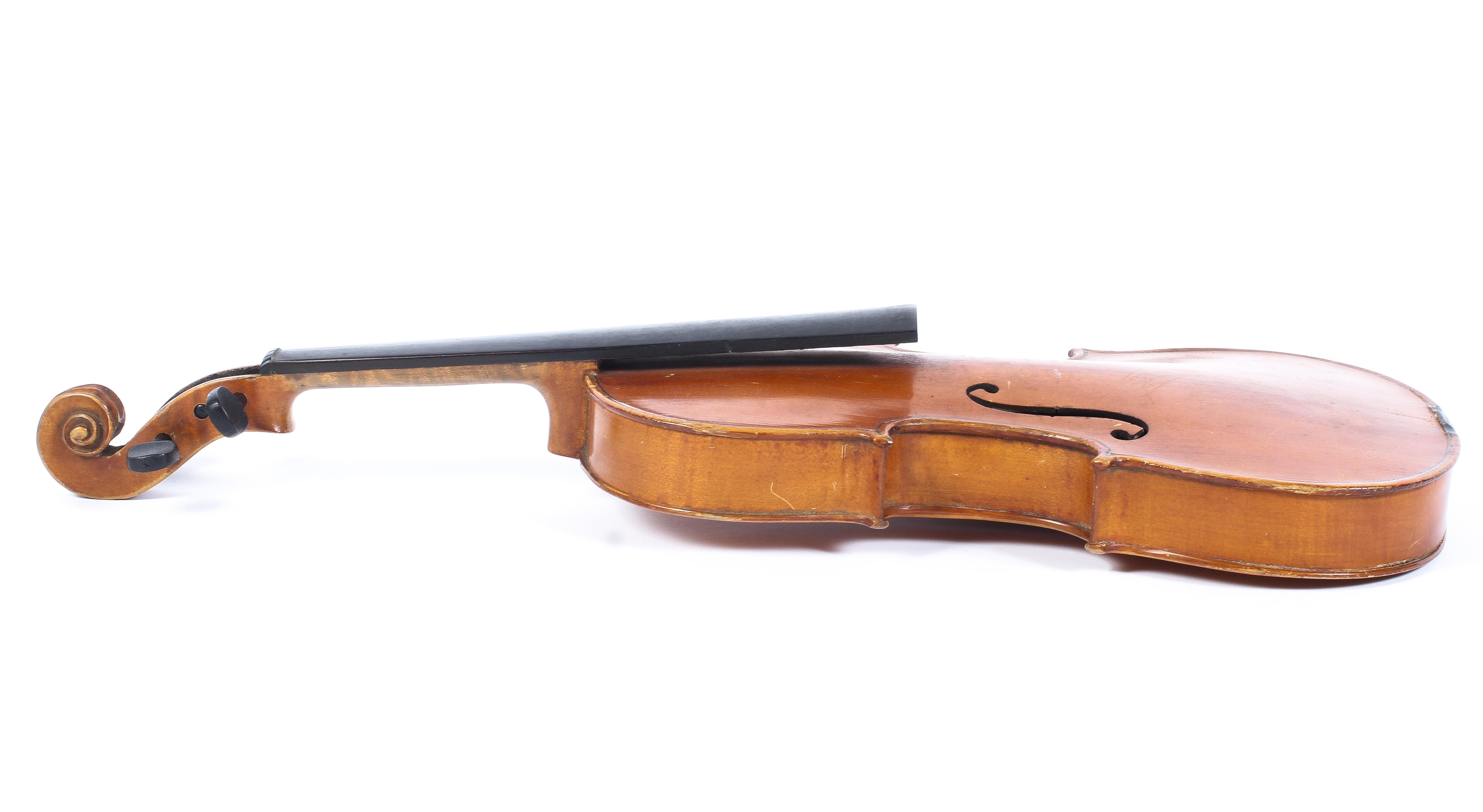 A Thomas Craig violin, circa 1900, applied with label to interior, with two bows and later case, - Image 3 of 11