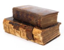 Two leather bound books including 'Magna Britannia Notitia, or The Present State of Britain'