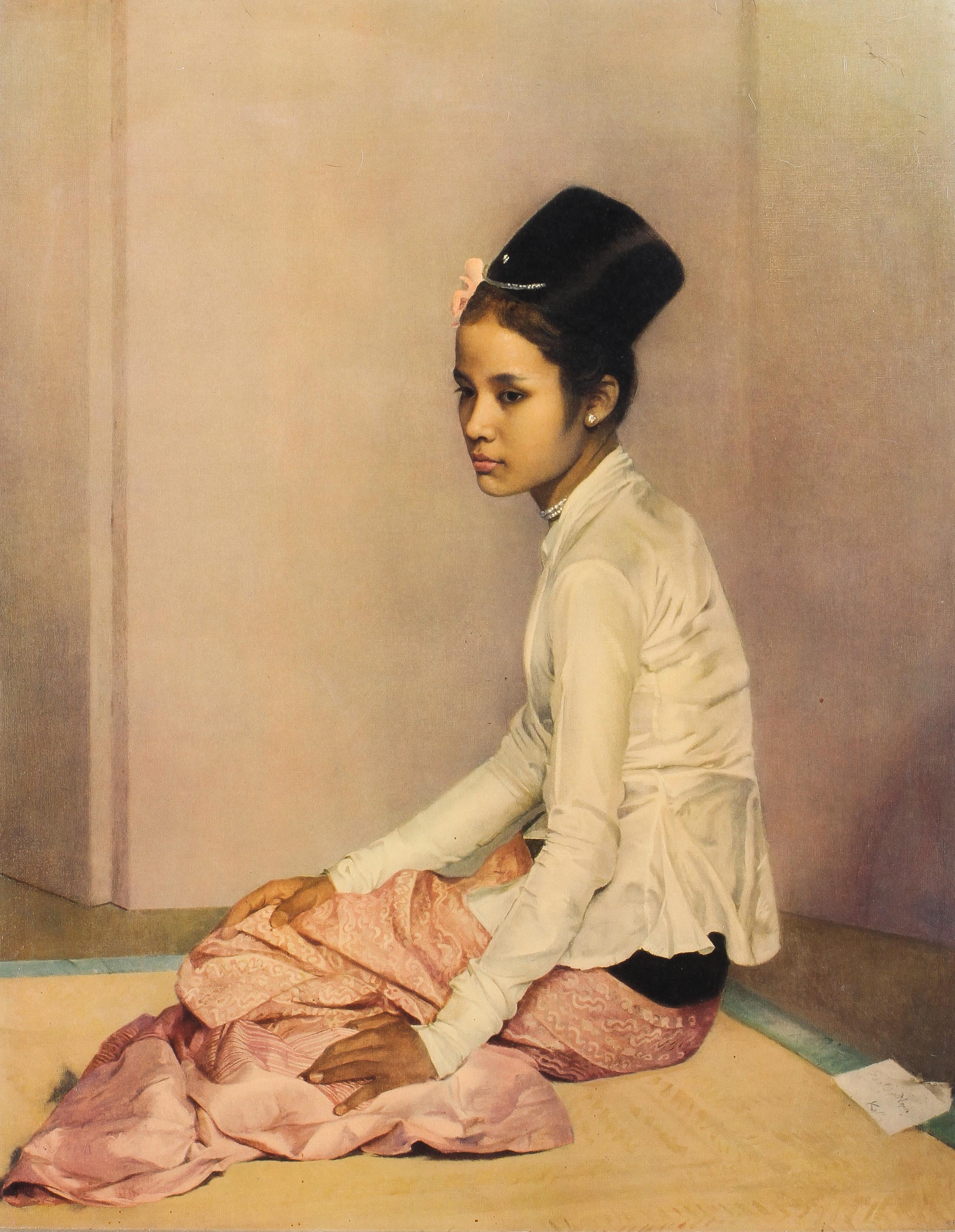 After Sir Gerald Kellly (1879-1972), a vintage print of Saw Ohn Nyun, Princess of Burma,
