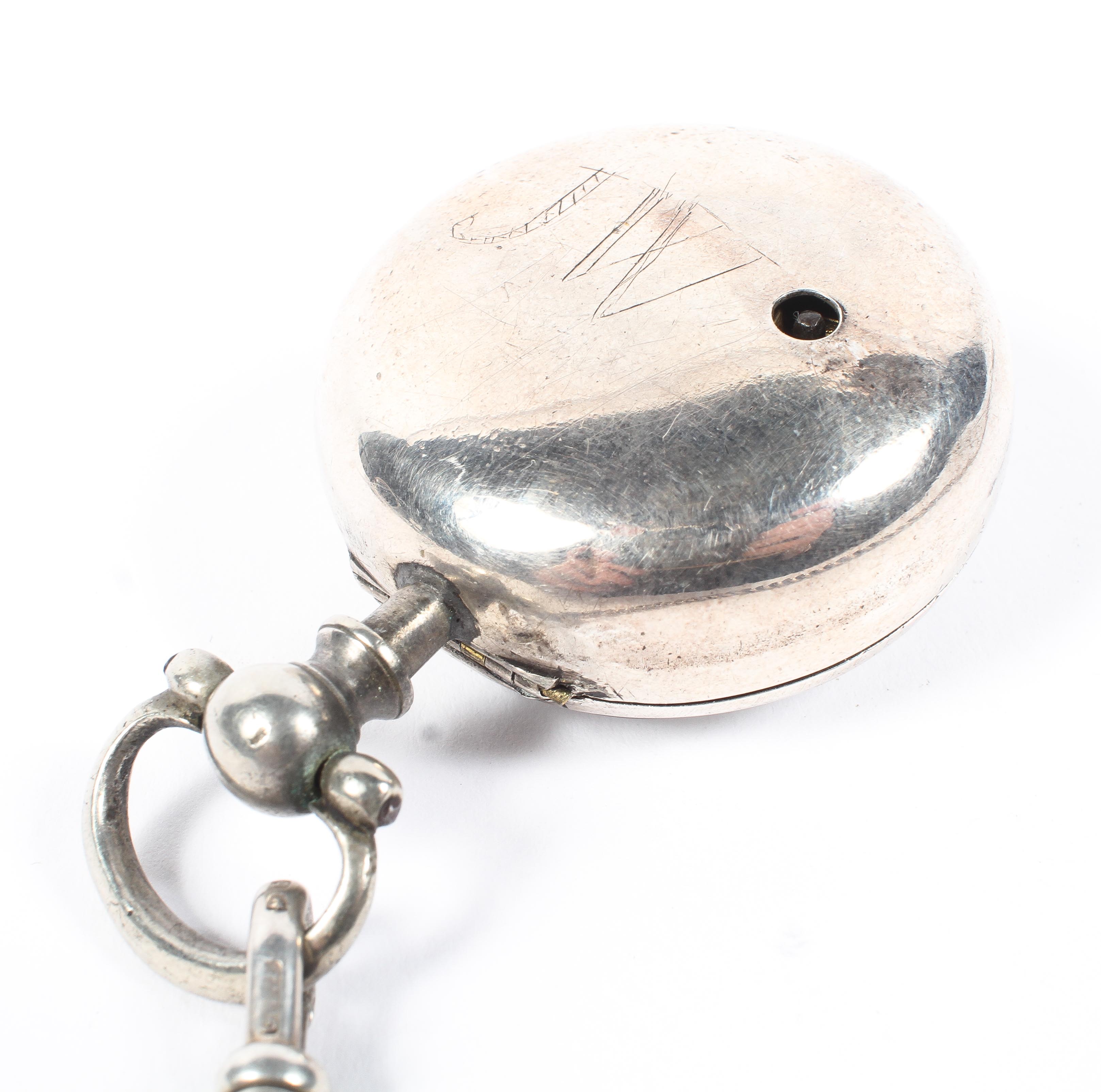 A George III silver cased pair case pocket watch, - Image 5 of 7