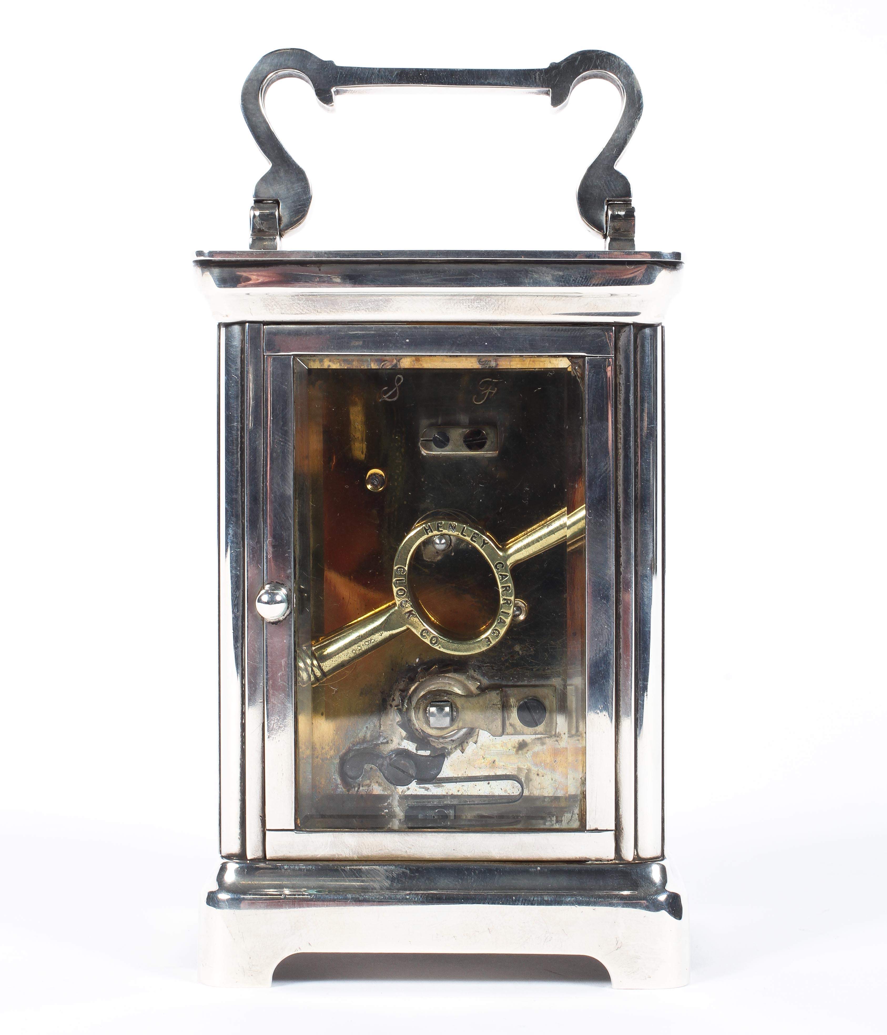 A Henley Carriage Clock Co. silver cased carriage clock - Image 2 of 4