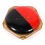 An Art Deco Club Leviathan gilt metal and enamel compact,