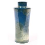 A Royal Worcester 'Sabrina Ware' blue ground waisted cylindrical vase, circa 1900,