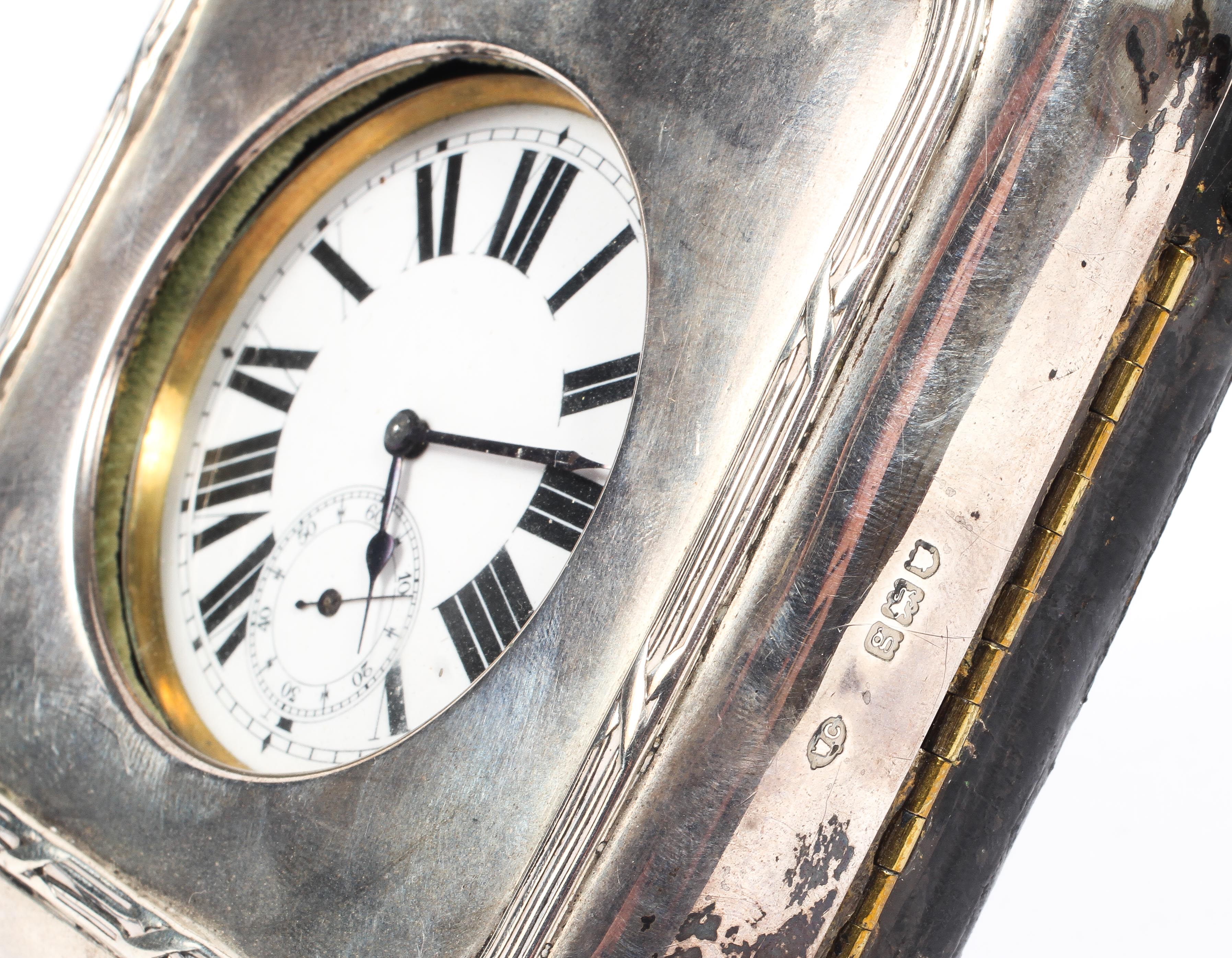 An Edwardian silver plate cased Goliath pocket watch in original silver display case, - Image 2 of 4