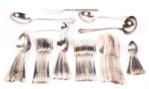 A collection of early 20th century 800 grade German silver flatware by Wilkens,