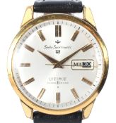 A gents Seiko Sportmatic 5 automatic wristwatch, the silvered dial with gilt baton hour markers,