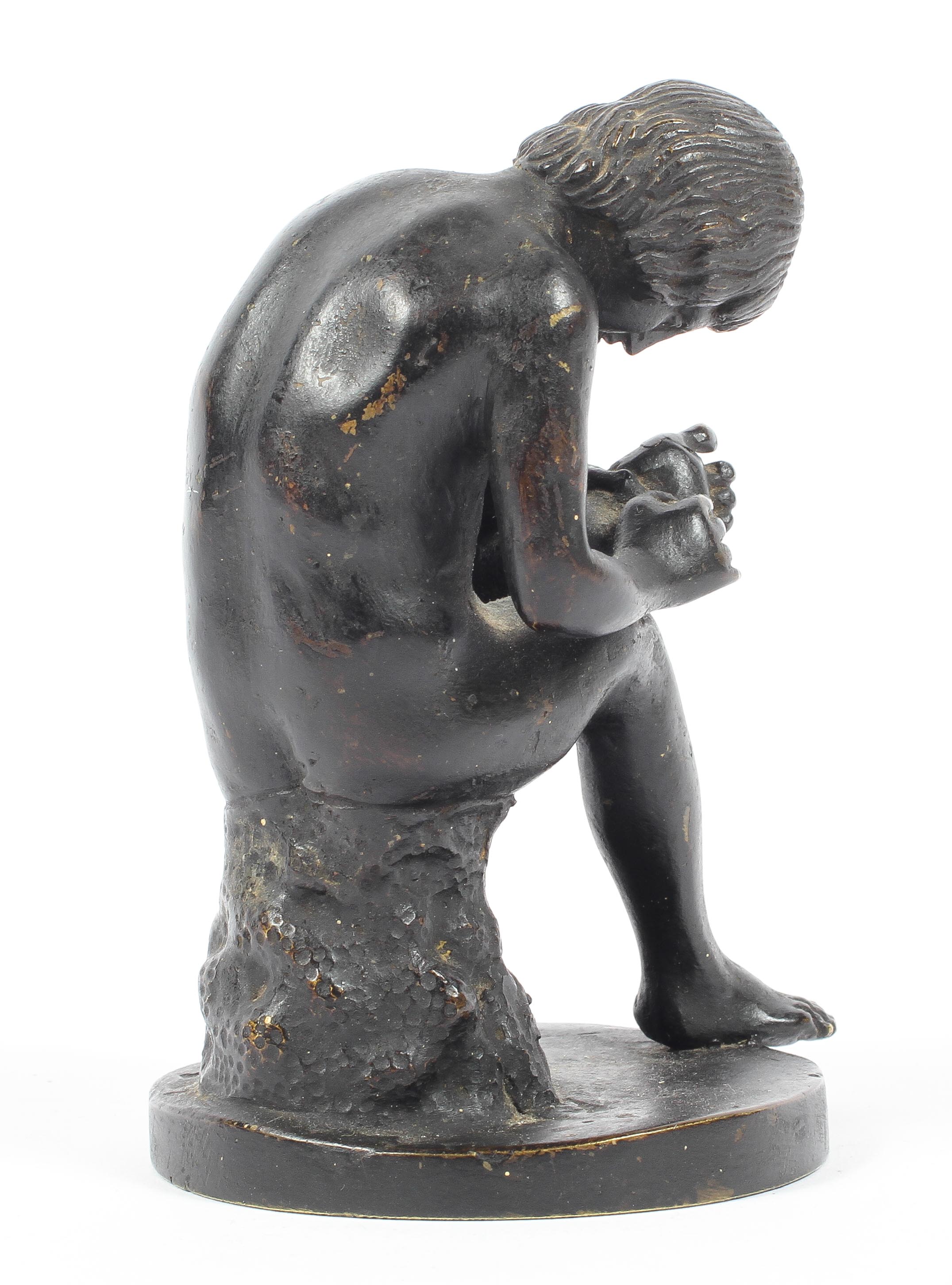 A late 19th/early 20th Century bronze 'Spinario' or 'Boy with Thorn in Foot', after the Antique. - Image 2 of 3