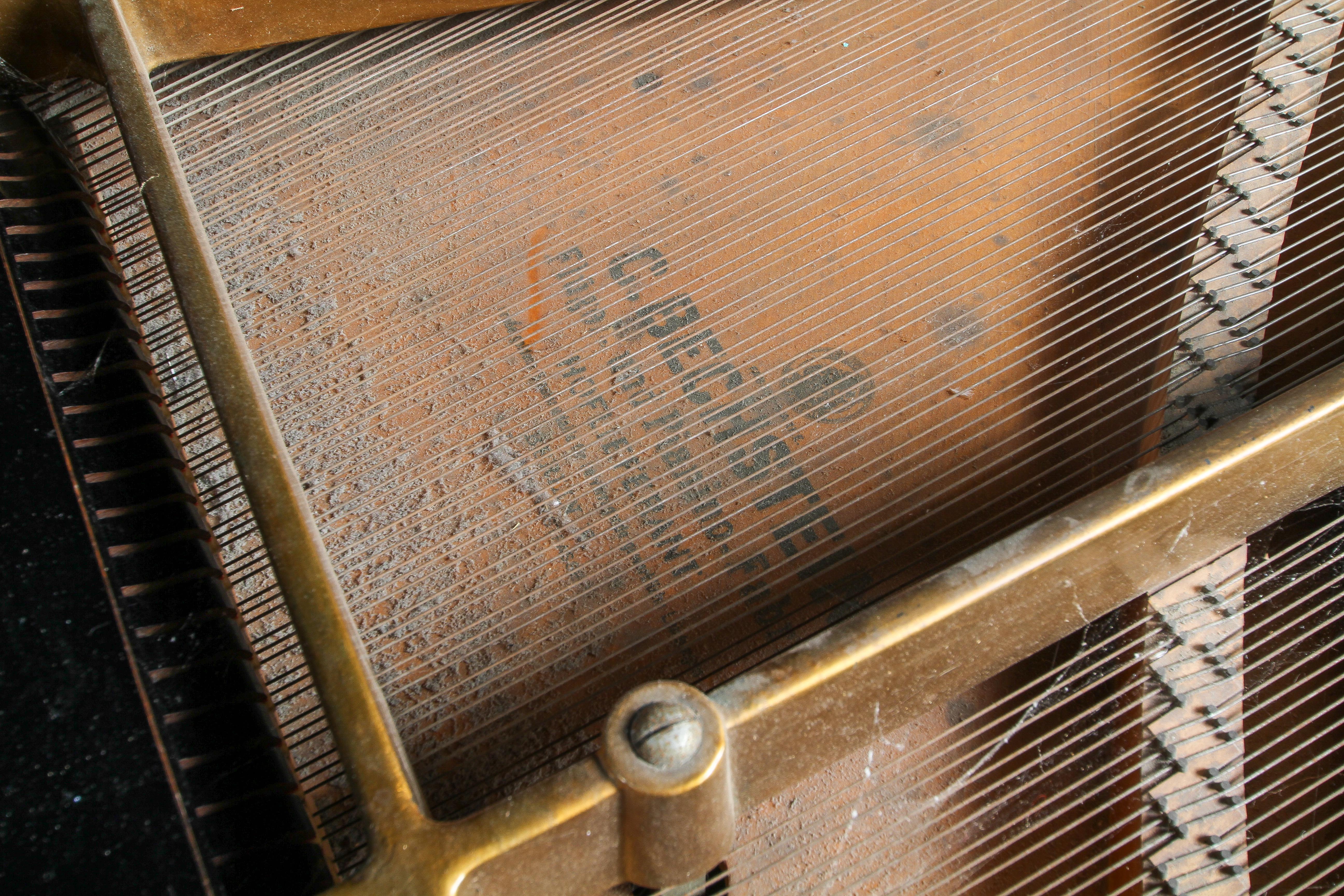 A vintage C. Bechstein baby grand piano, on wheels, in ebonised case, approximately 162cm long. - Image 4 of 7