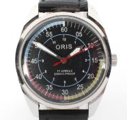 A vintage gents manual wind Oris stopwatch wristwatch,