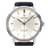 A gents Omega Seamaster de ville Automatic wristwatch, the silvered dial with batons denoting hours,