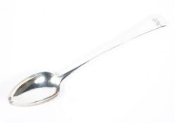 A George III silver basting spoon, with engraved initials to handle "J A N" hallmarked London 1812,