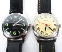 Two vintage Oris gents manual wind wristwatches,