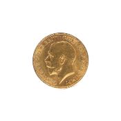 A George V half sovereign. 1912. 3.9g.