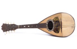 A Margo Rebora (Naples) mandolin, late 19th/early 20th century, applied with label to interior,