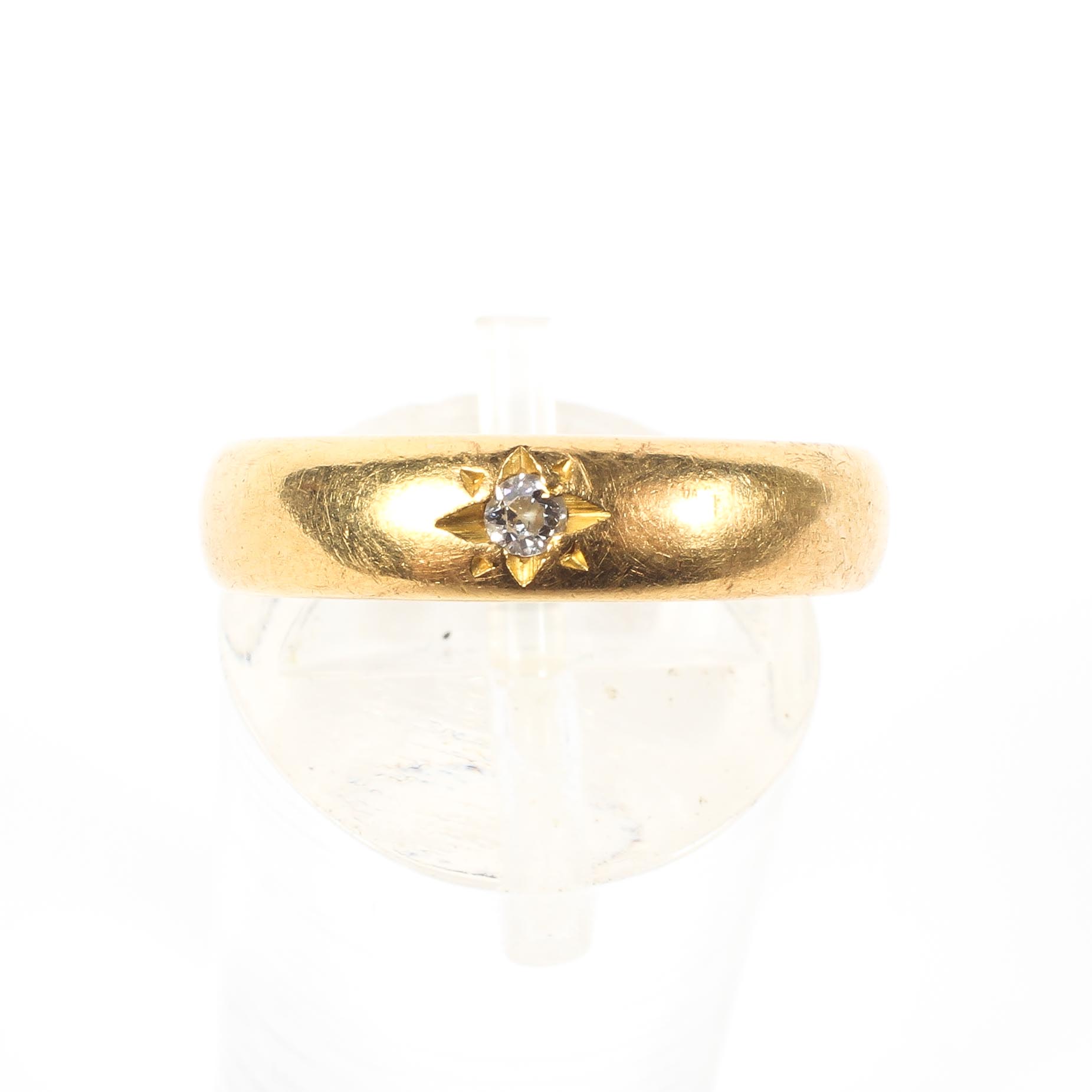 A 22ct gold diamond set wedding band. 5.8g. size K. - Image 2 of 4