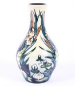 A contemporary Moorcroft 'Water lilies' pattern vase, of baluster form,