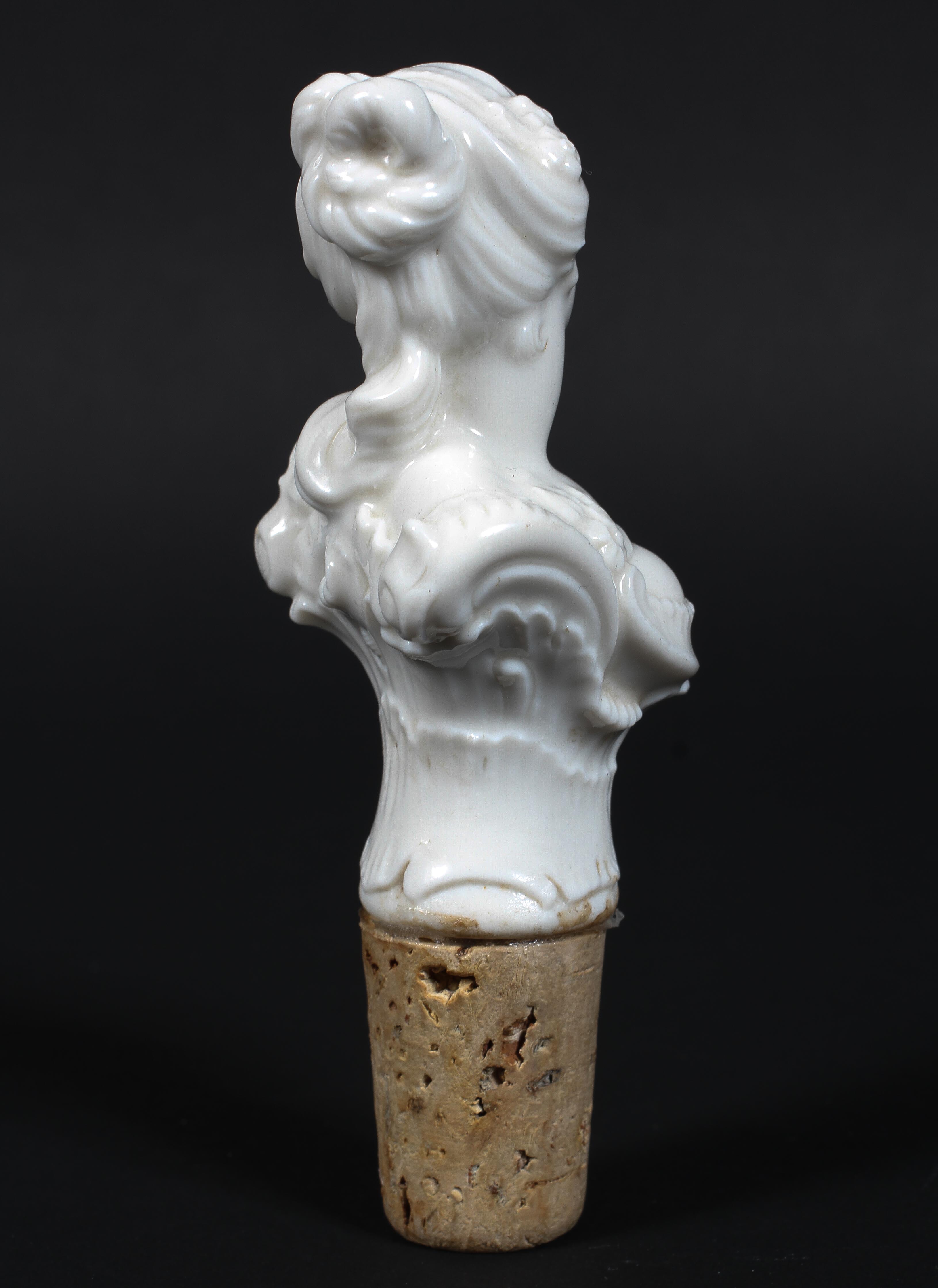 A Nymphenburg white cane handle modelled by Franz Anton Bustelli, probably circa 1760-70, - Image 2 of 2