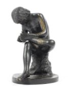 A late 19th/early 20th Century bronze 'Spinario' or 'Boy with Thorn in Foot', after the Antique.