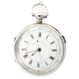 A late Victorian silver cased "Marine chronograph" pocket watch,