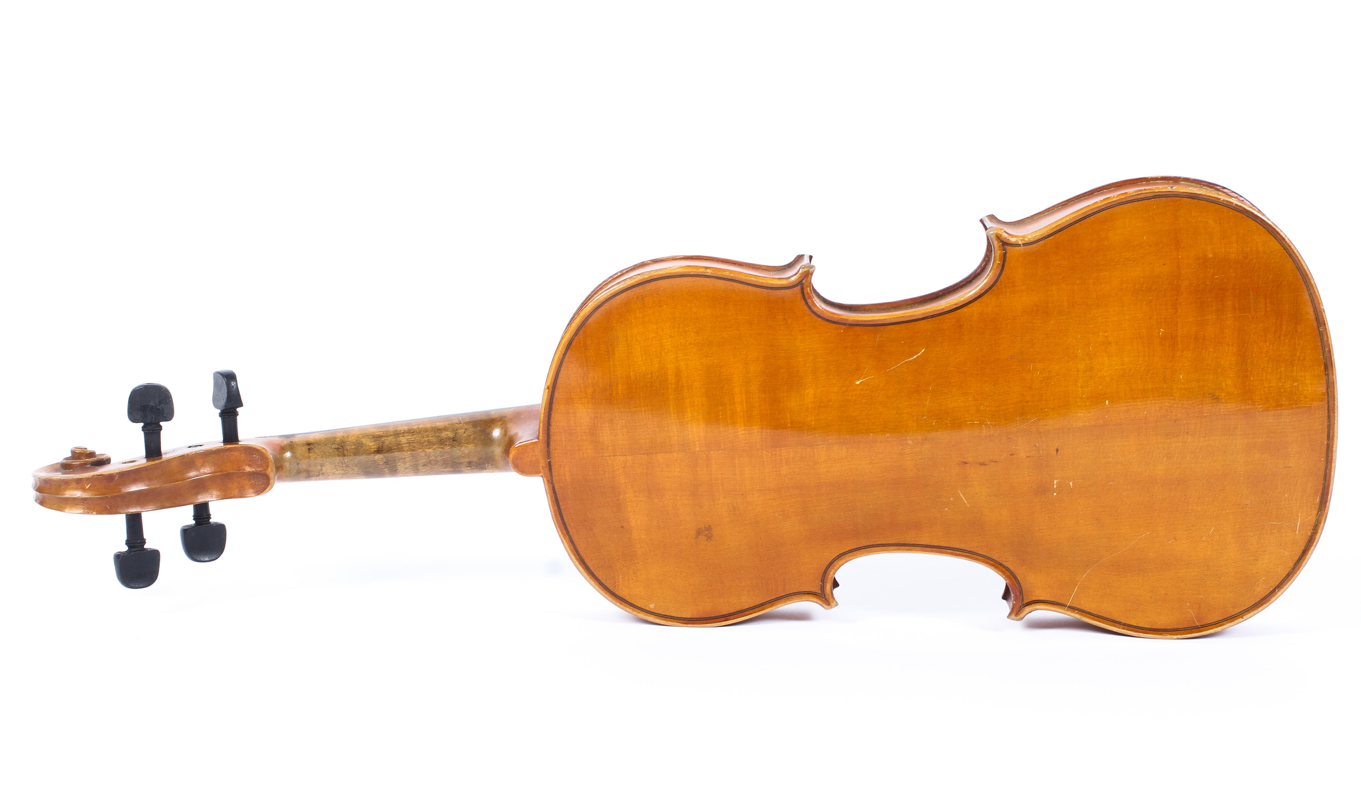 A Thomas Craig violin, circa 1900, applied with label to interior, with two bows and later case, - Image 4 of 11