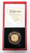 A UK 2000 Gold five pound proof coin.