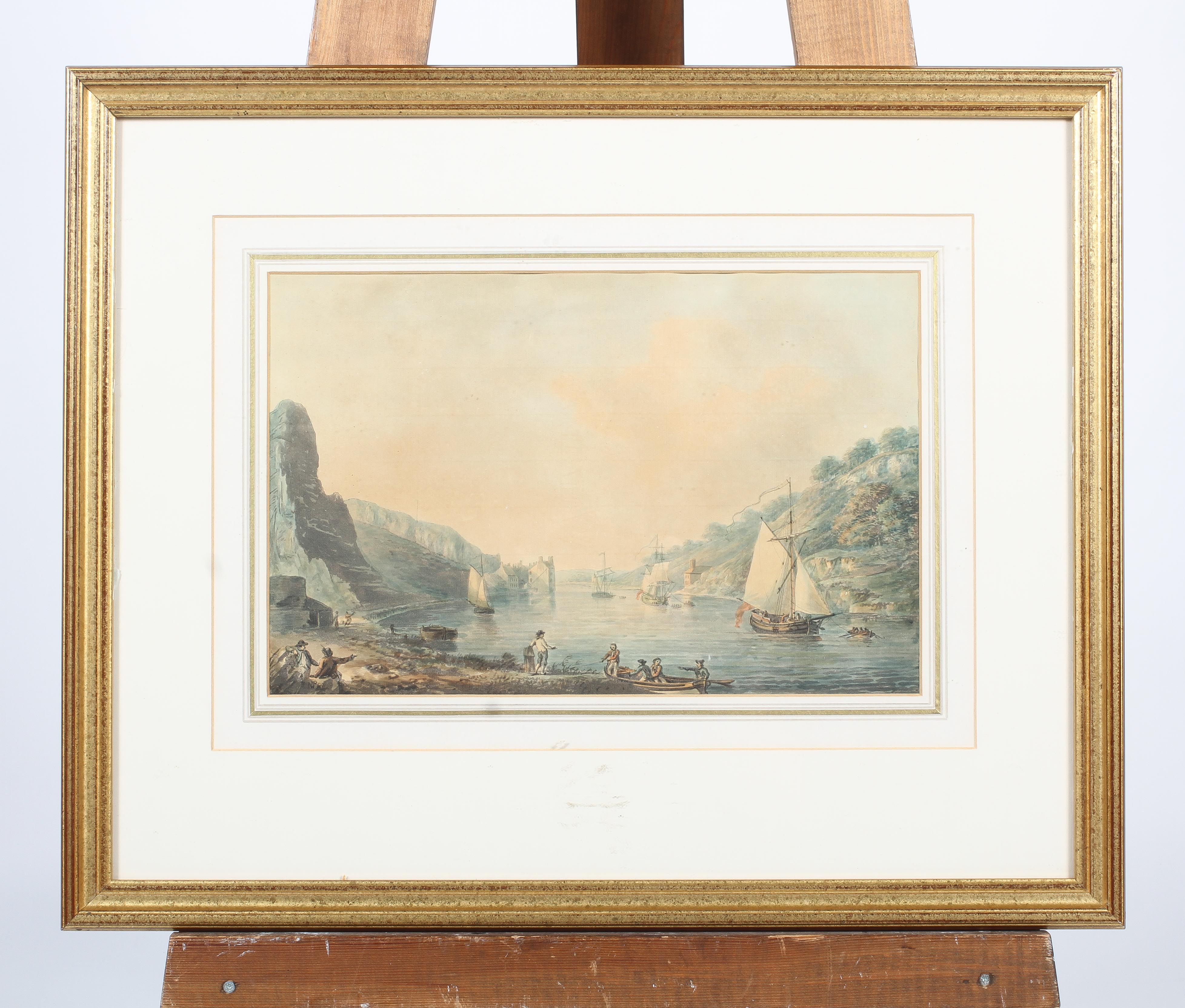 Nicholas Pocock, hand coloured print, 'Avon Gorge', signed and indistinctly dated lower left, - Image 2 of 8