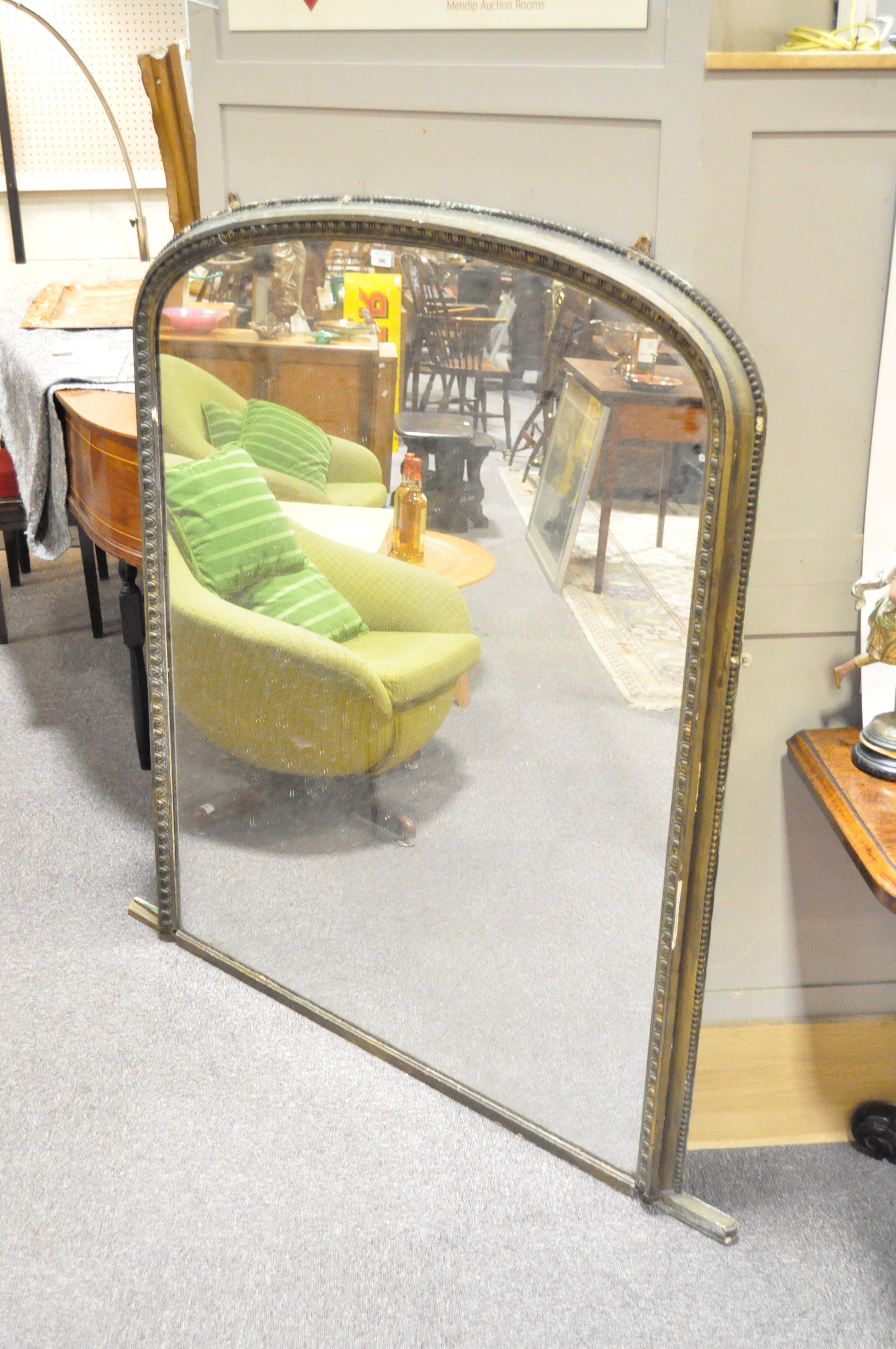 A 19th century giltwood large overmantle mirror, - Image 3 of 8