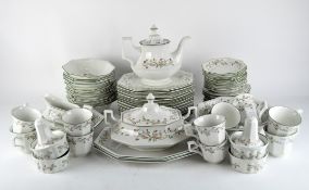 An extensive Johnson Bros tea and dinner service, of geometric form,