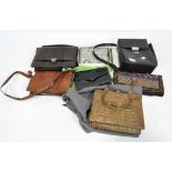A selection of ladies vintage bags, including a Manderina Duck leather shoulder bag,