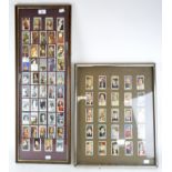 Two framed sets of cigarette cards,