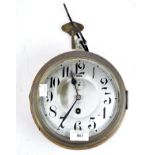 A early 20th century Junghans wall clock, silvered dial with Arabic numerals,