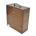A Victorian mahogany document box,