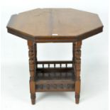 A Victorian mahogany occasional table, of octagonal form,