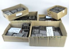 A large collection of vintage magic lantern slides, including the Holy Land and religious scenes,