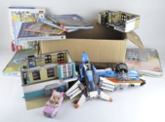 A quantity of loose lego blocks and accessories,