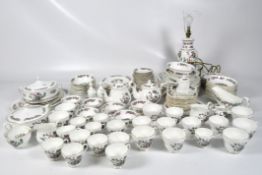 An extensive Sheltonian part dinner and tea service, including plates, salt and pepper shakers,